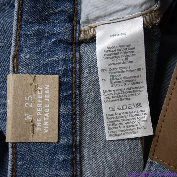 NEW Madewell The Perfect Vintage Jean in Ainsworth Wash, size 25 - Picture 15 of 15